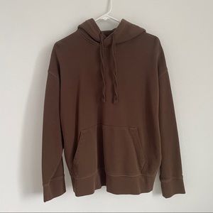 Banana Republic brown French terry organic cotton mens hoodie. Size Large. NWOT